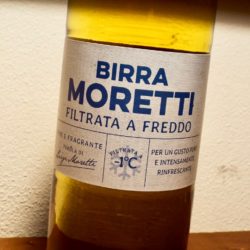 Cold filtered Moretti beer