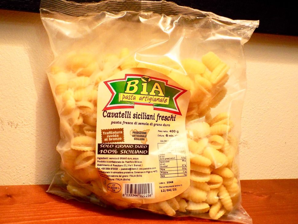 Pasta bia cavatelli siciliana