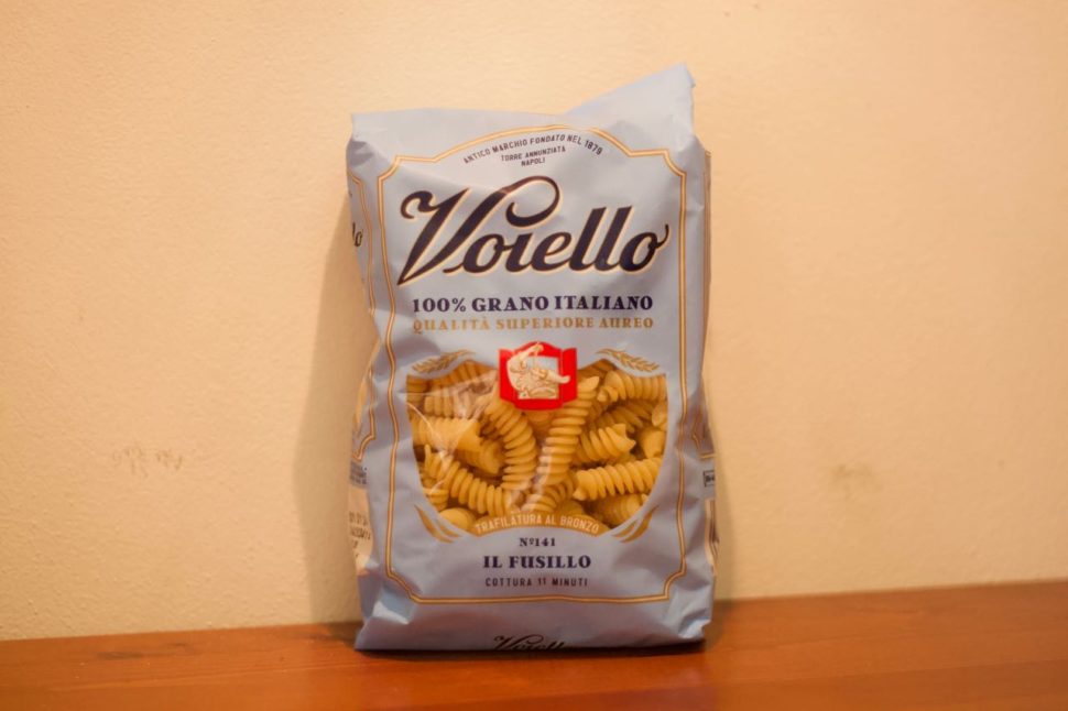 Fusillo Voiello, elaborado a partir de trigo Aureo en Italia, variedad nacida en 2009 en Bolonia.