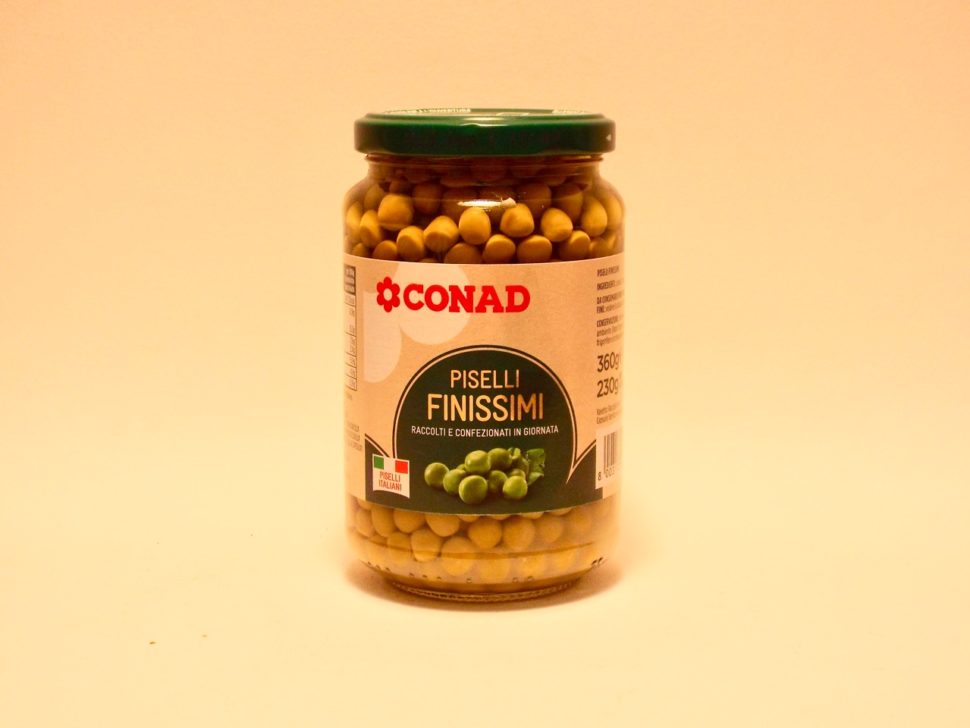 Conad Very fine peas in glass