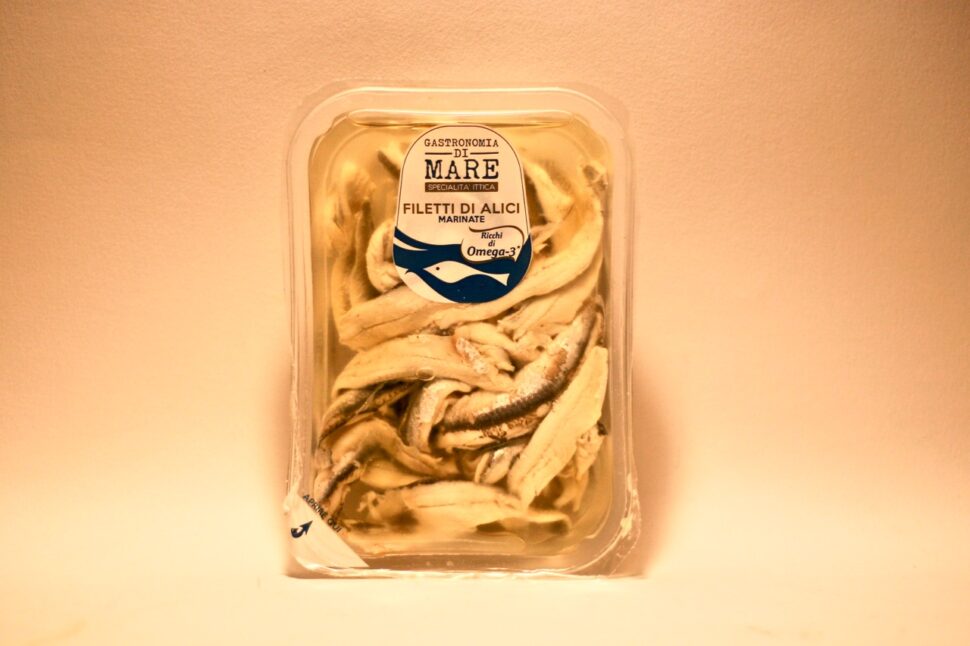 Seafood cuisine Marinated anchovy fillets