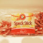 "Speck" is a type of smoked and cured salami originating from the Alto Adige region of northern Italy.